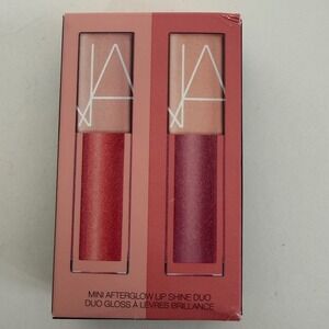 NARS Mini Afterglow Lip Shine Duo Lip Gloss Orgasm Unbroken Shimmer Mauve New